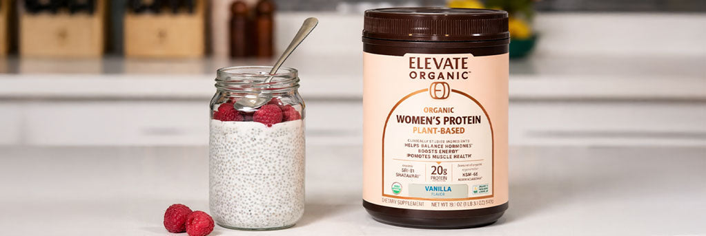 Protein Chia Pudding with Fresh Raspberries