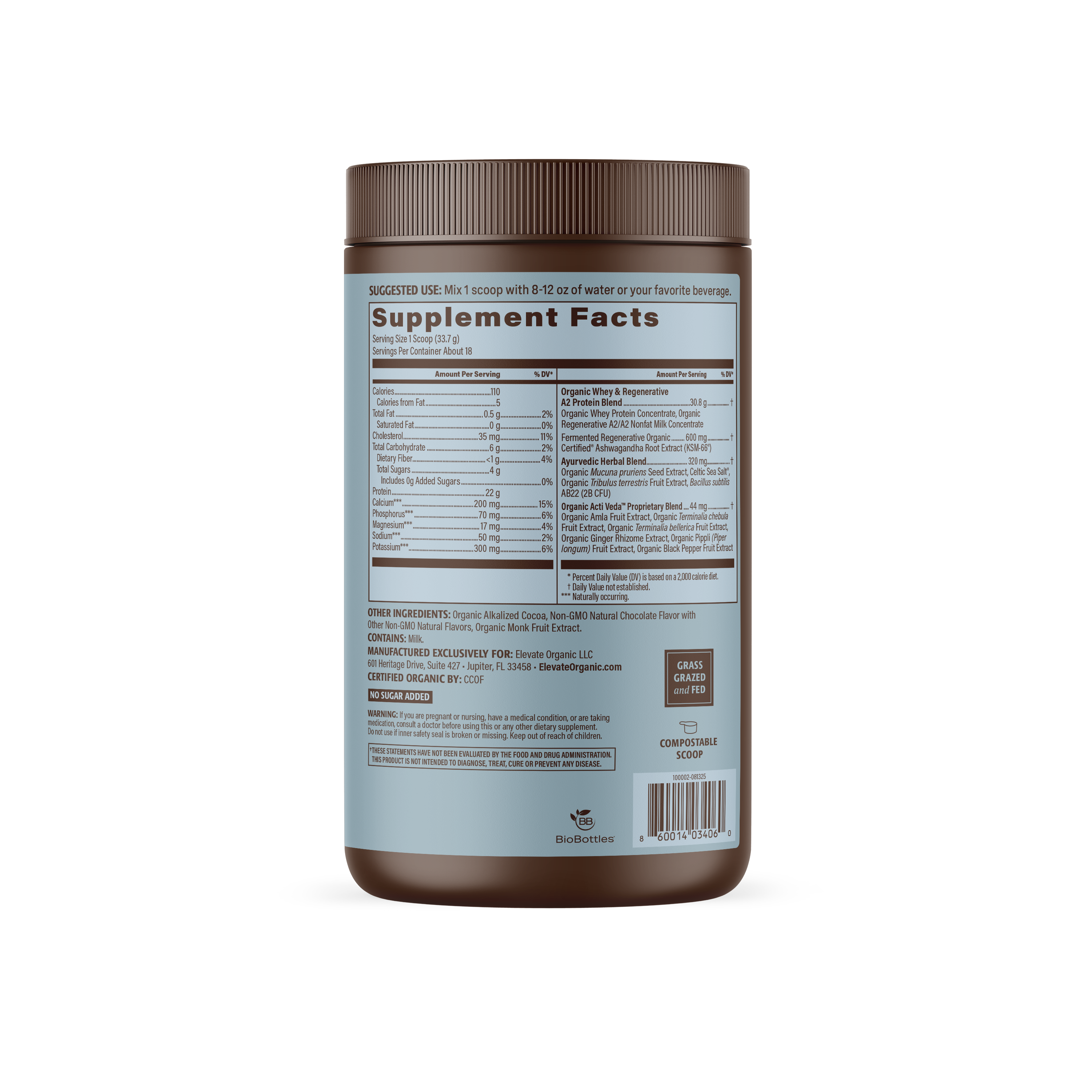COMING SOON: Organic Men's Protein Grassfed Whey Powder - 18 Servings
