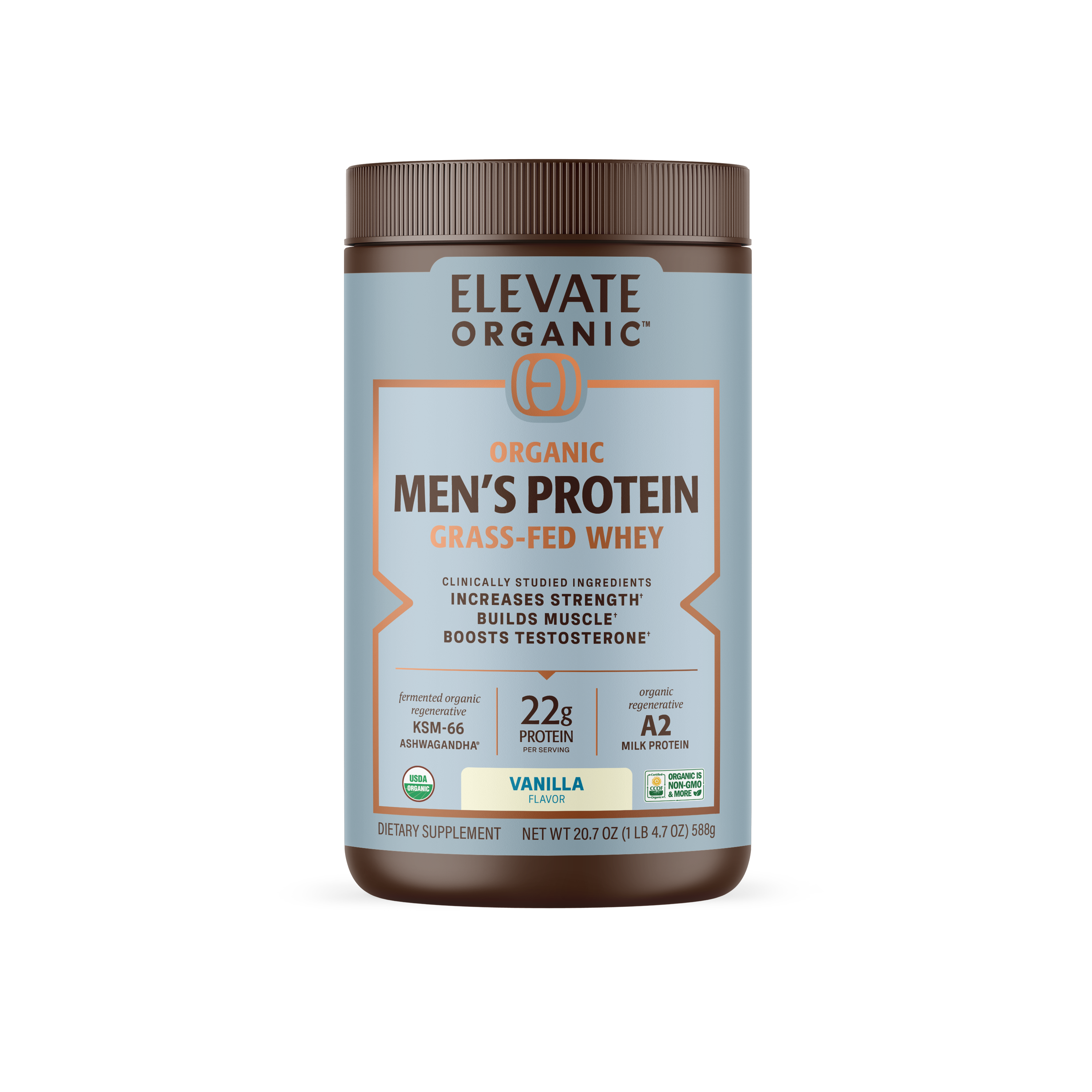 COMING SOON: Organic Men's Protein Grassfed Whey Powder - 18 Servings