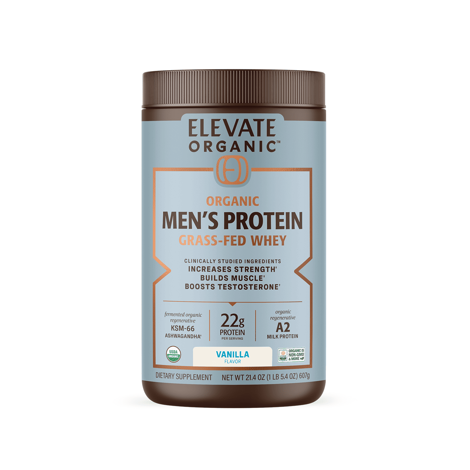 Organic Men's Protein Grassfed Whey Powder - 18 Servings