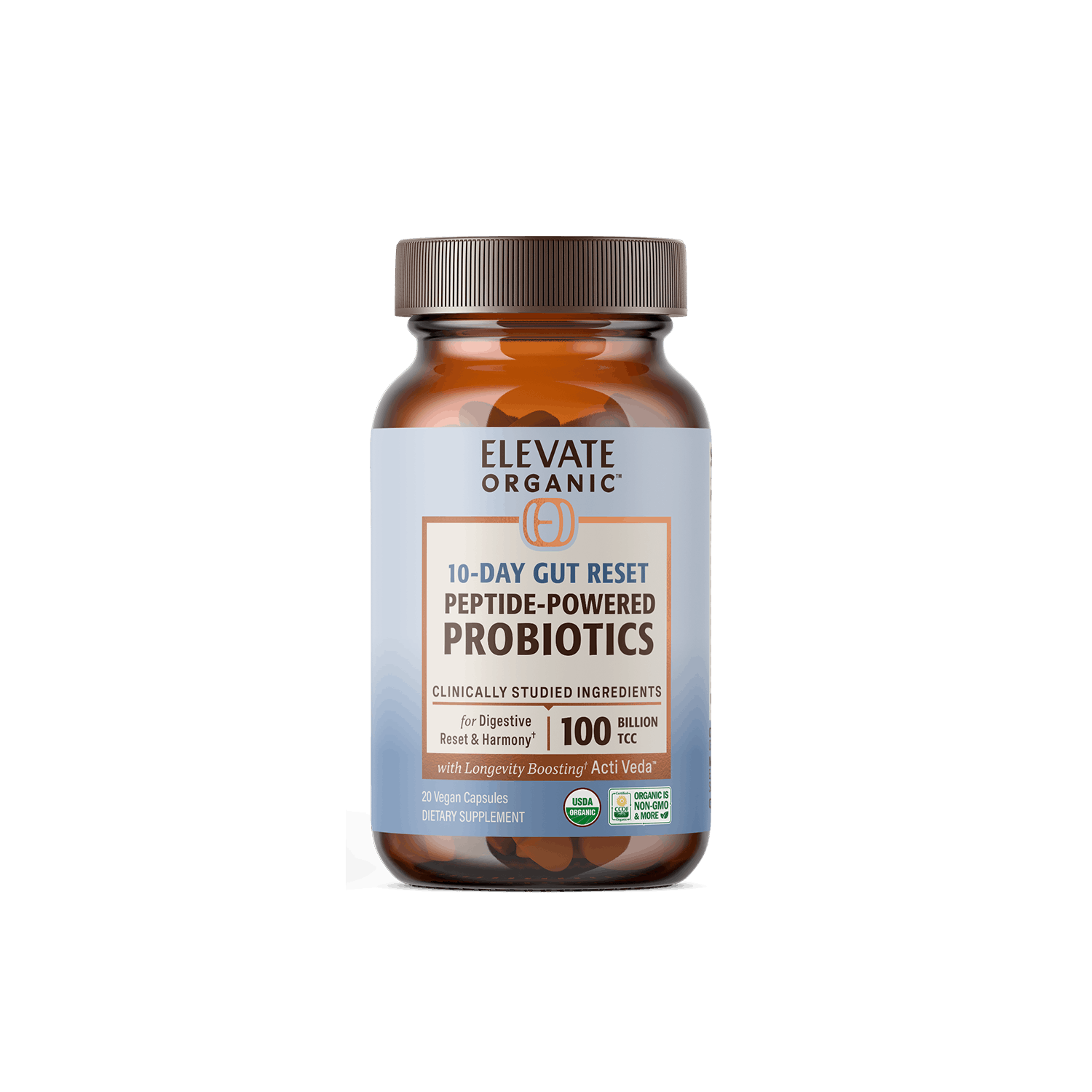10-Day Gut Reset Probiotic Capsules - 10 Servings